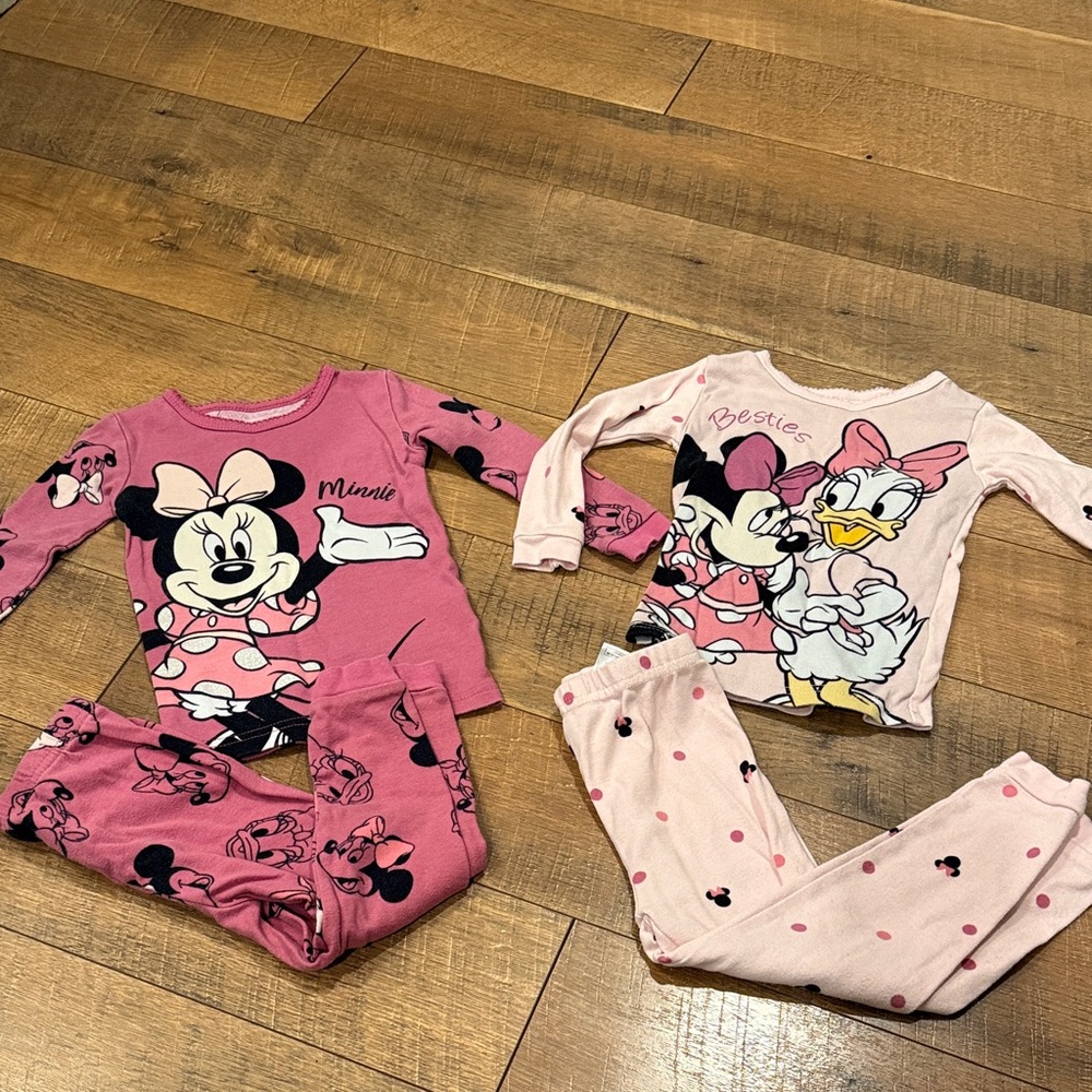Disney Minnie and Daisy Kids Pajama Set - Pink and Light Pink